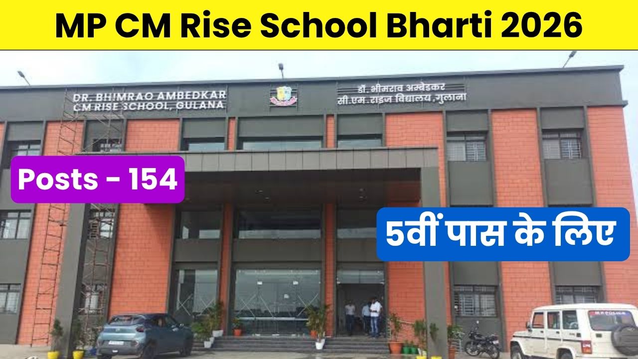 MP CM Rise School Bharti 2026 | मध्यप्रदेश सीएम राइज स्कूल भर्ती